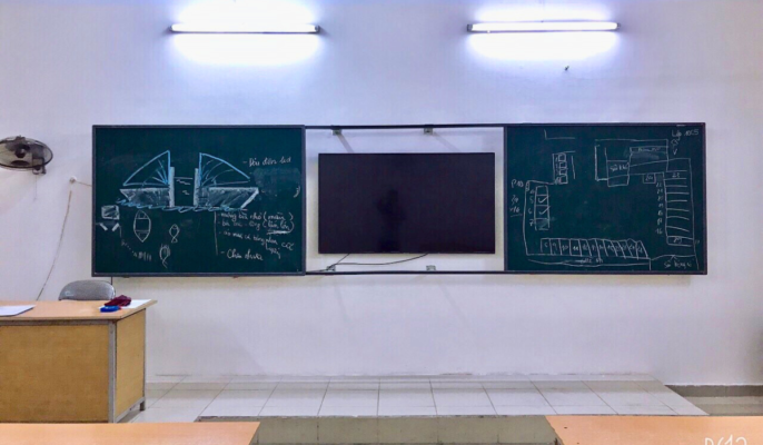 Bảng trượt ngang lắp tại trường THPT Hồng Bàng (4)